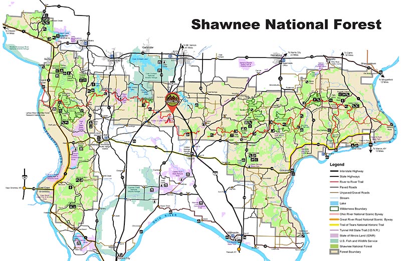 Shawnee National Forest River to River Trail Map